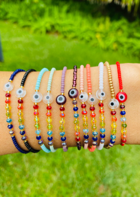 Evil Eye with Chakras Cristal Bracelet